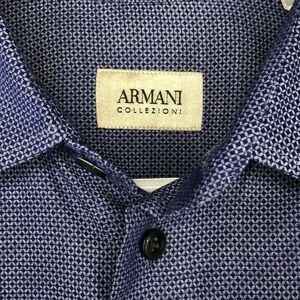 ARMANI Collezioni Blue Shirt Size Large